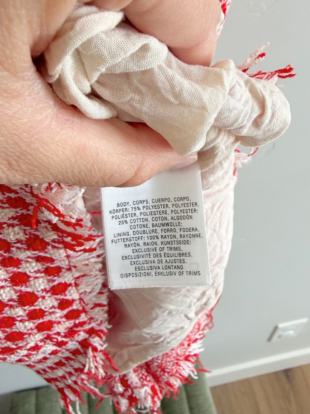 Anthropologie Tweed Houndstooth Peplum Top - Picture 5 of 5